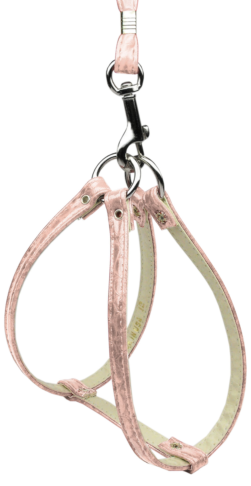Faux Snake Skin Step In Harness Pink 18